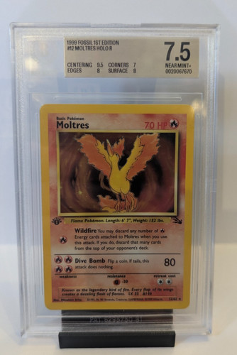 Moltres (1st Edition) graded BGS 7.5 for sale on eBay