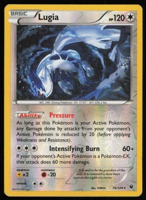 2016 lugia pokemon card Pokmon TCG 2016 Lugia BREAK Fates Collide 79/124 Rare Holo CGC Gem MINT 10