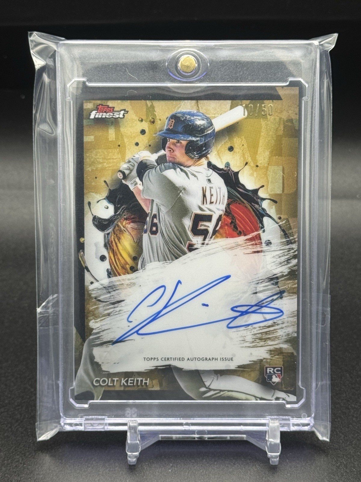 2024 Topps Finest - #FA-CK Colt Keith Gold Refractor Rookie Auto /50