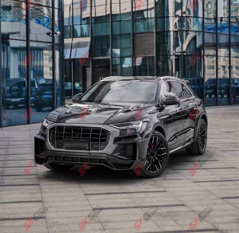 For Audi Q8 Sport 19-23 DRY Carbon Fiber Front Rear Diffuser Wing ...