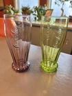 Vintage McDonalds Coca Cola Promotional Glasses, set of 4 Multi-colored
