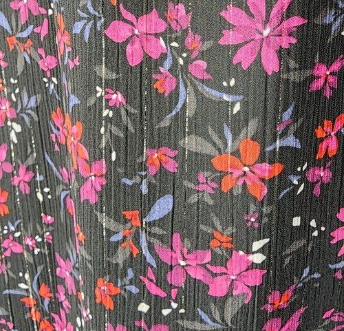 Torrid Sleeveless Blouse Top Womens 4X Black Purple Floral Lined Tie Shoulder - Picture 8 of 10