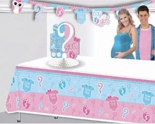 Forum Novelties Gender Reveal Table Cover Baby Shower Party Supplies 1 Count