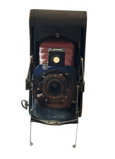 Antique Eastman Kodak 1A Folding Pocket Camera Maroon Red Bellows Untested