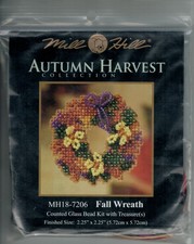 Mill Hill Autumn Harvest Collection Fall Wreath Glass Bead Kit MH18-7206