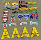 Lot of 25 Porcelain Enamel Signs – Mixed Designs, Vintage Style, single sided