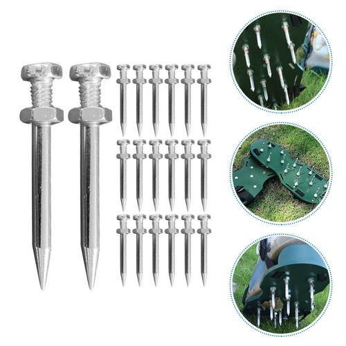 20Pcs Lawn Shoe Aerator Nail Metal Aerator Stake Aerator Tool Aerator Shoe - Picture 2 of 12