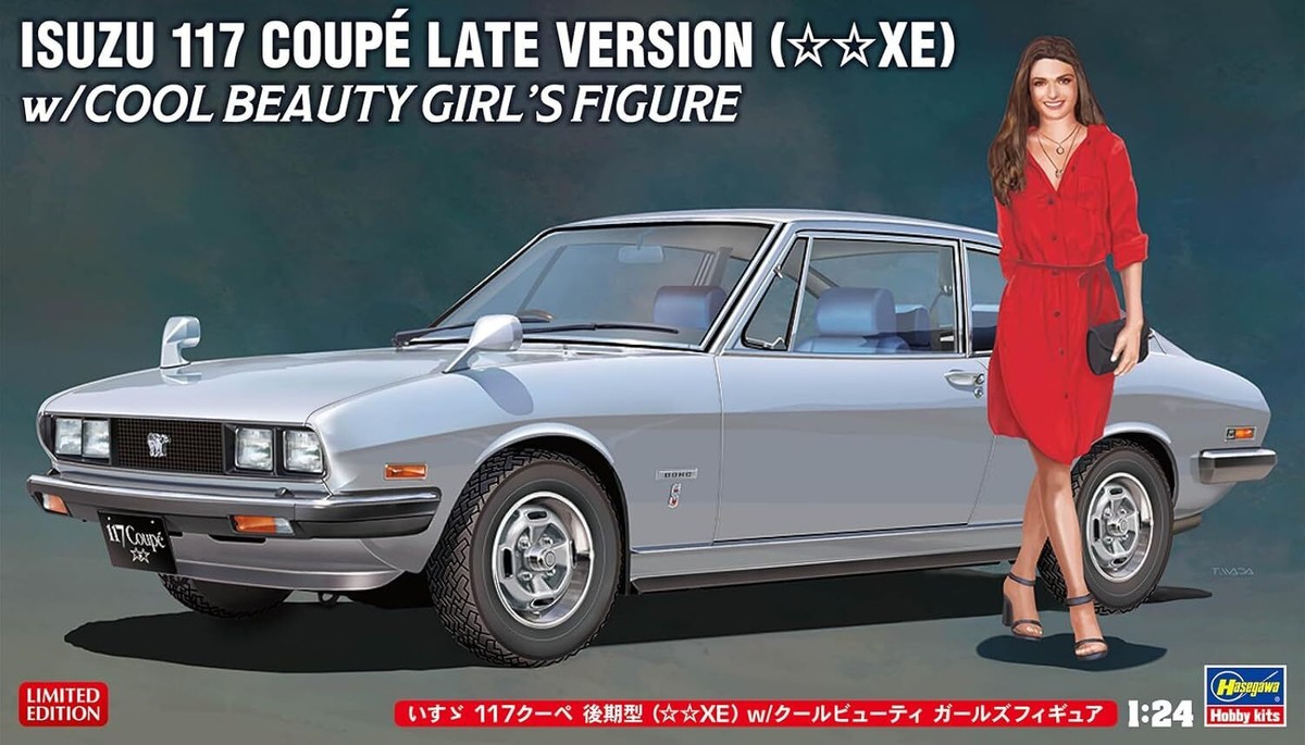 Hasegawa 1/24 ISUZU 117 COUPE (XE) w/FIGURE Model Kit SP604 JAPAN
