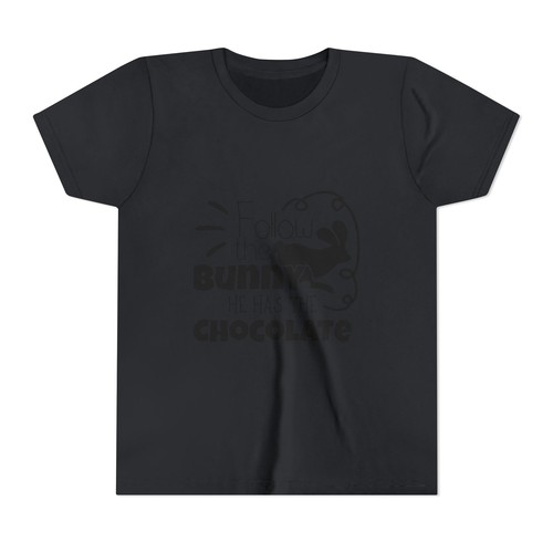 Easter Bunny Youth Tee, Follow the Bunny Shirt, Kids Easter Gift, Chocolate - Picture 38 of 105
