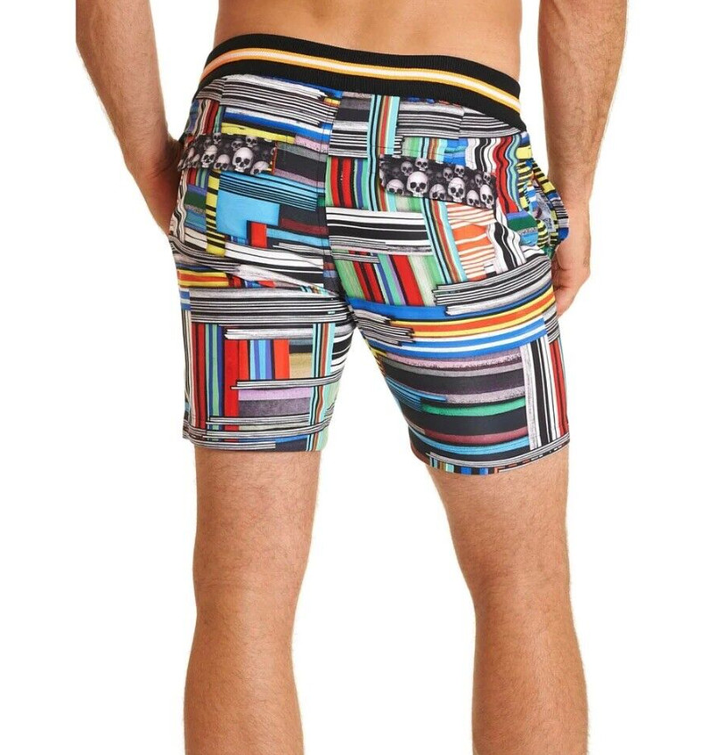 Robert Graham Cullies Patchwork Stripes Skull Swi… - image 3