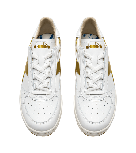 Diadora Scarpa Sneaker B.Elite ’84 Bianco Oro Italia Unisex 201.181586 new SS25 - Imagen 4 de 6