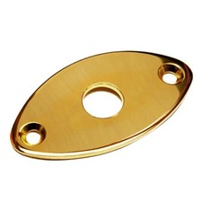NEW Gotoh JCB-2 Football Style Jack Plate for Guitar Gold Curved w/screws