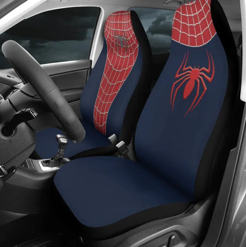 Spiderman Car Seat Cover Set of 2, Halloween Car Seat Cover