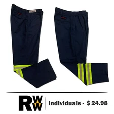 Budweiser Reflective Hi Vis Work Pants Navy Polyblend Industrial Uniform