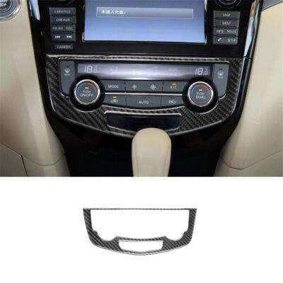 Carbon Fiber Digital Climate Control Cover Trim For Nissan Rogue/X-Trail
