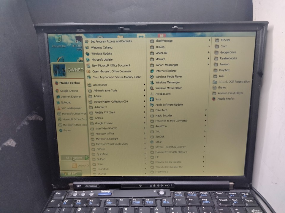 Lenovo IBM ThinkPad X61 12.1" WIN XP Laptop w/ docking station eBay