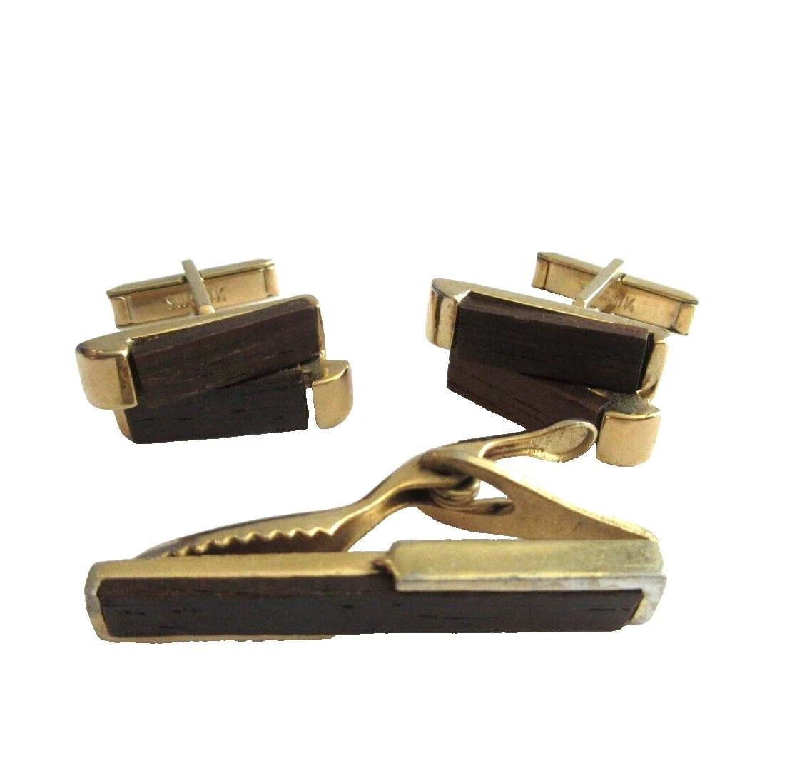 Joyería Swank de madera para hombre sin piedras