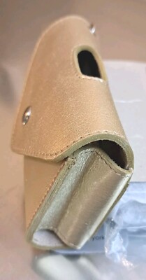 Doggy Poop Disposal Plastic Bag dispenser  Gold Leather Dog 