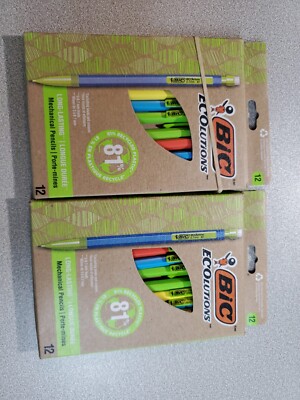 2 Packs BiC #2 Mechanical Pencils ReVolution 0.7mm Environmentally Friendly
