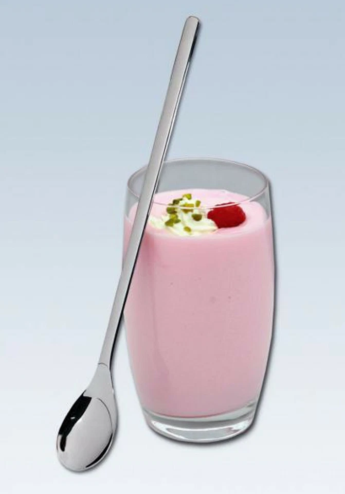 6 x Longdrinklöffel Latte Macchiato Eislöffel Joghurtlöffel lange Löffel  - Bild 2 von 3