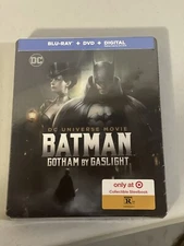 BATMAN: GOTHAM BY GASLIGHT Blu-ray + DVD Target Limited Ed. Exclusive STEELBOOK