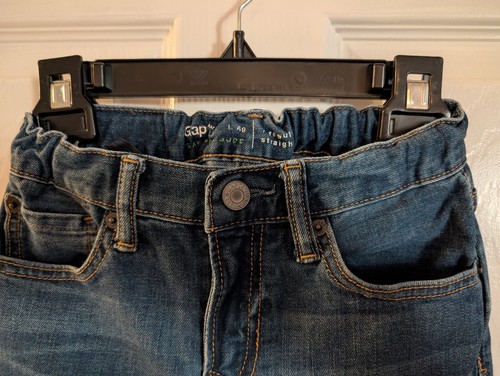GAP Boy's Adjustable Blue Denim Jeans 5 Pockets Size 7 Reg - Picture 5 of 18