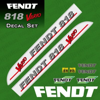 Fendt 818 Vario Aftermarket Tractor Decal Aufkleber Adesivo Sticker Set Red