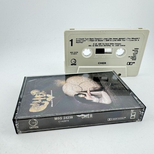 CHER Cassette Tape HEART OF STONE 1989 Rock Pop w/ IF I COULD TURN BACK TIME - Picture 2 of 3