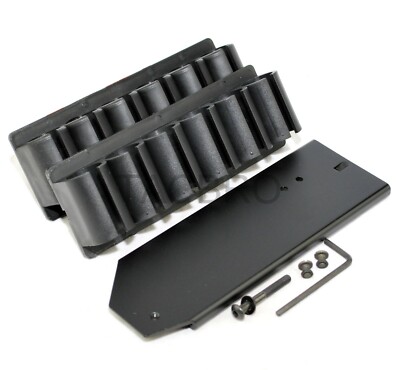 12 GA 6 Shell Carrier Holder Side Saddle with Extra Holder For Mossberg 500