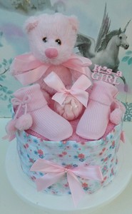 Baby Girl Nappy Cake Baby Shower Maternity Leave New Mum Gift Ebay