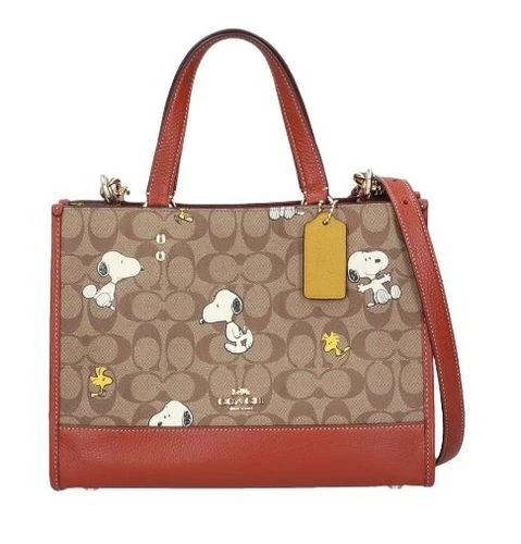 Borsa Coach CE862 Dempsey Carryall Firma Snoopy Woodstock Outlet Prodotto