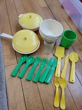 Vintage Fisher Price Fun with Food Dishes and Cookware Lot