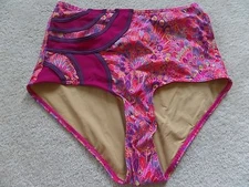 NWT Set the Serene in Plumes High Waist Swim Bottoms High Dive  Sz M Modcloth