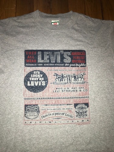 Vintage Levi's 1995 T-Shirt Single Stitch Medium Made in USA 90s | eBay