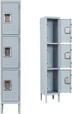 Metal Lockers for School Gym Office 3 Door Steel Locker for Employees Students