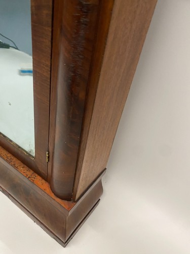Antico Daniel Pratt Jr. Orologio da mensola a mantello in legno con specchio da riparare C.1839 - Foto 12 di 22