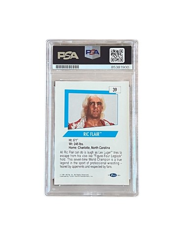 RIC FLAIR Signed 1991 Impel Wrestling Card #44 PSA #85381900 - Picture 2 of 2