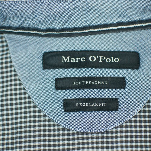 Marc O Polo Men's Soft Peach Regular Fit Shirt One Pocket Gingham Long Sleeve M - Picture 6 of 7