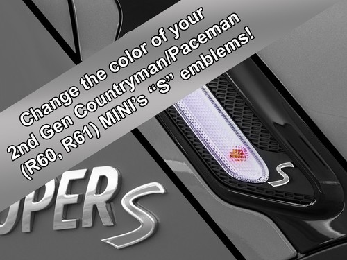 D138 Scuttle and Emblem S Decal Replacements for MINI Countryman Paceman R60 R61 - Bild 5 von 27