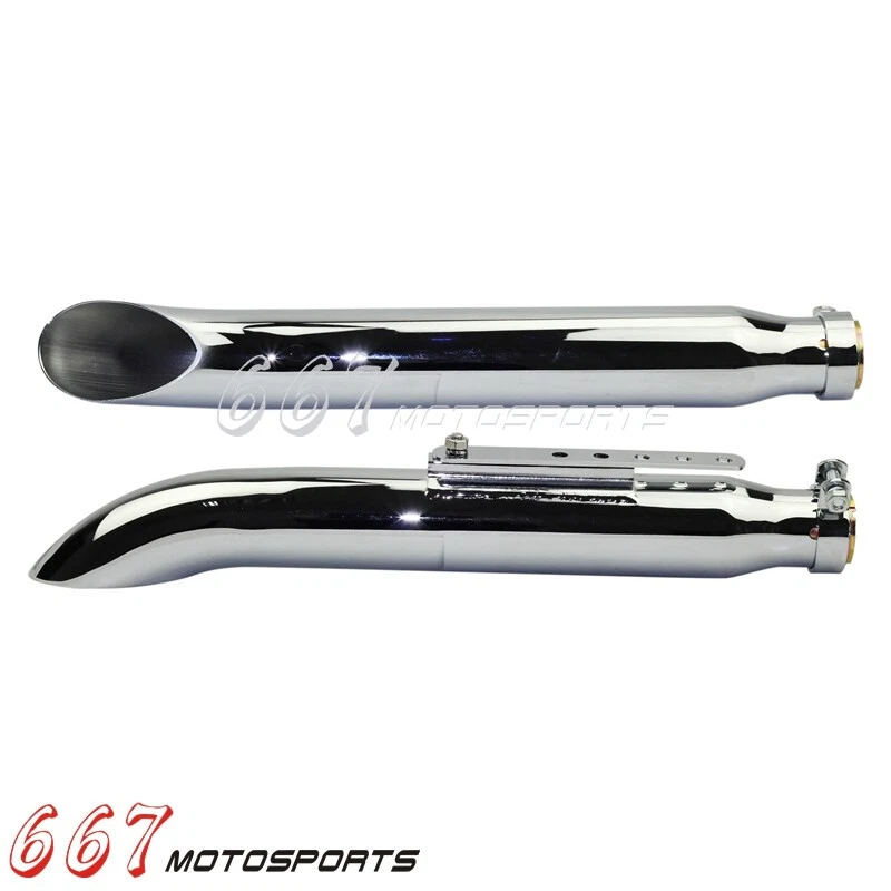 Tubos silenciadores de escape universales para Suzuki VL 125 800 1500 Intruder Café Racer Foto 4 de 4
