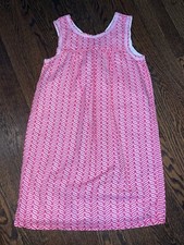 Girls Vineyard Vines Sleeveless Pink Whales Tails Cotton Summer Dress Youth 12