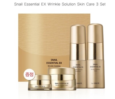 the SAEM Snail Essential EX Wrinkle Solution 3pcs Set   Anti-Aging Skincare