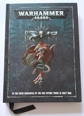 Warhammer 40k großes gebundenes Regelbuch mit Seitenmarkierung