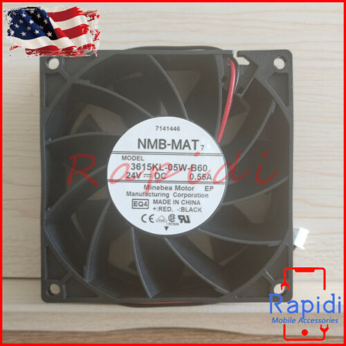 For NMB 3615KL-05W-B60 2-Pin 24VDC 0.55A 9CM Chassis Cooling Industrial Fan Mute - Picture 2 of 6