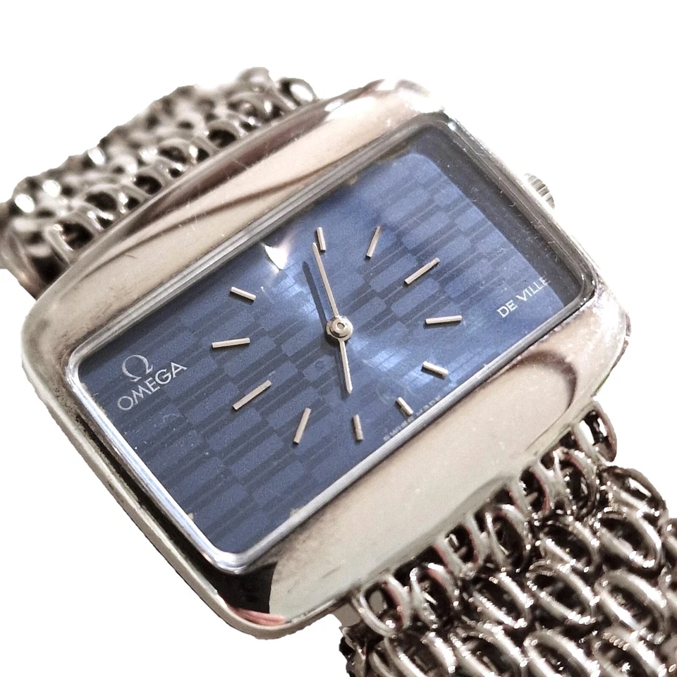 OMEGA De Ville orologio meccanico manuale in argento 925 anni 70, vintage, NOS - Immagine 4 di 4