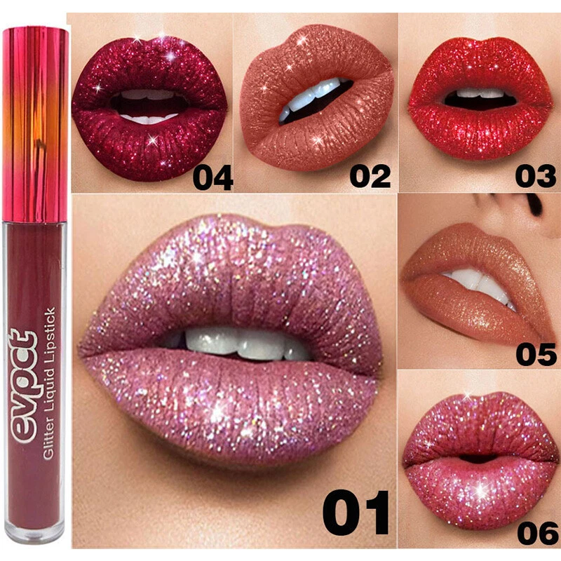 EVPCT Glitter Liquid Lipstick Matte Waterproof Long Lasting Lip Gloss 9 Colors+- - image 4 of 4
