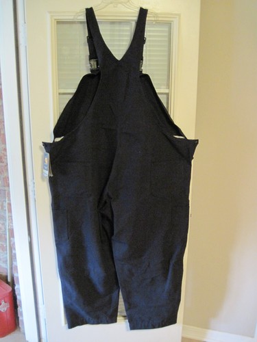 Carhartt FR CAT2 Size 52x30 Blue DOUBLE KNEE Work Duck Bib Overall #101627-410 - Picture 4 of 7