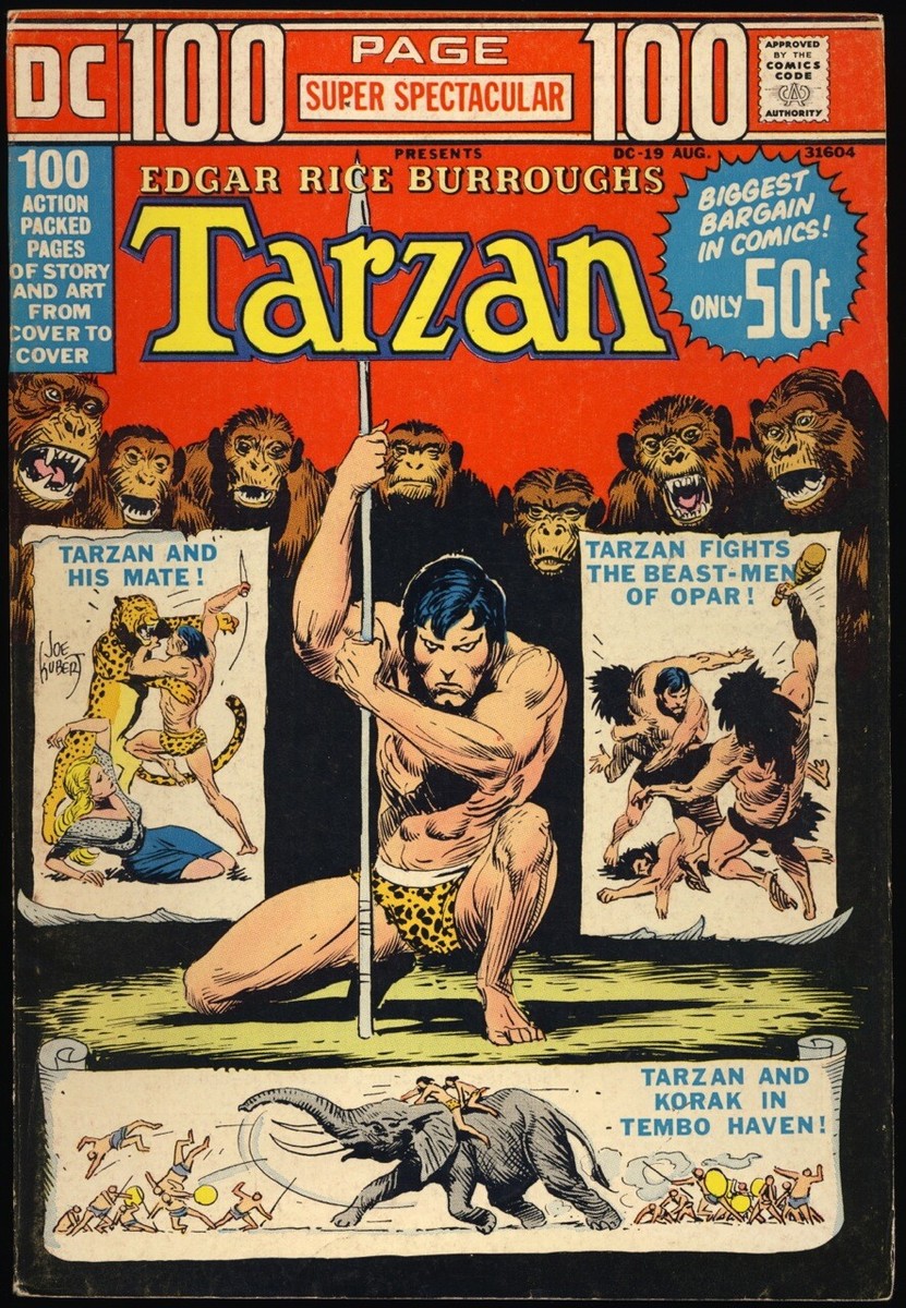 100 PAGE SUPER SPECTACULAR #DC-19 1973 FN TARZAN SUNDAY Russ