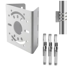 Universal Security Camera Vertical Pole Mount Bracket, Solid Metal (Small Size)