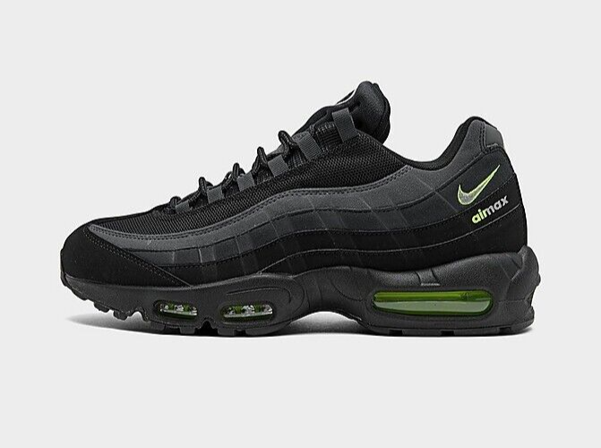 公式正規品!★ AIR MAX 95 SE BLACK GREY GRAFFITI Nike Air Max 95 Men 8.5 Retro Logo Black / Wolf Grey-Cool